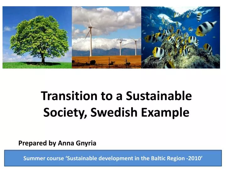 transition to a sustainable society swedish example