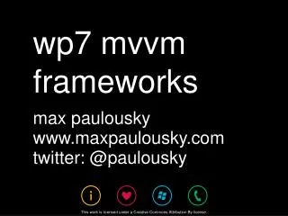 wp7 mvvm frameworks