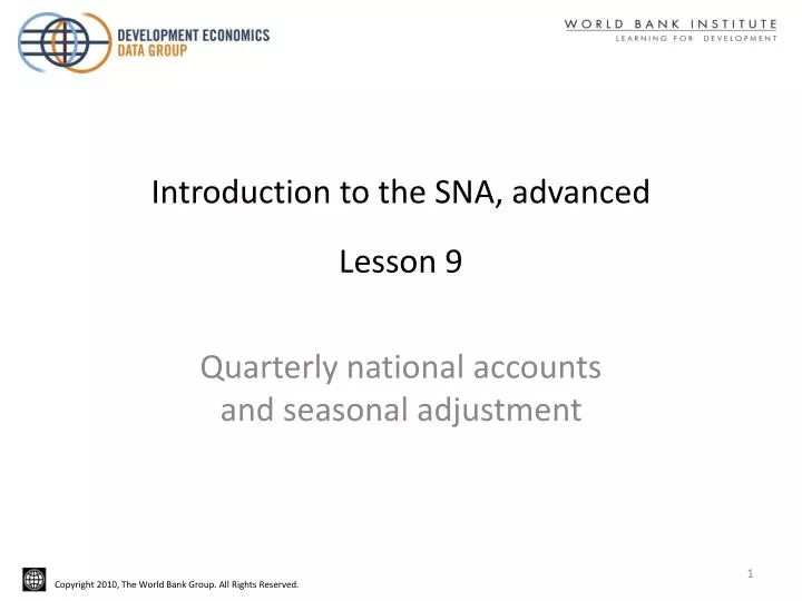 introduction to the sna advanced lesson 9
