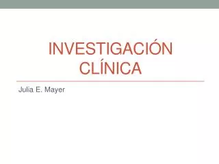 investigaci n cl nica