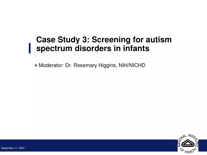 case study 3 screening for autism spectrum disorders in infants