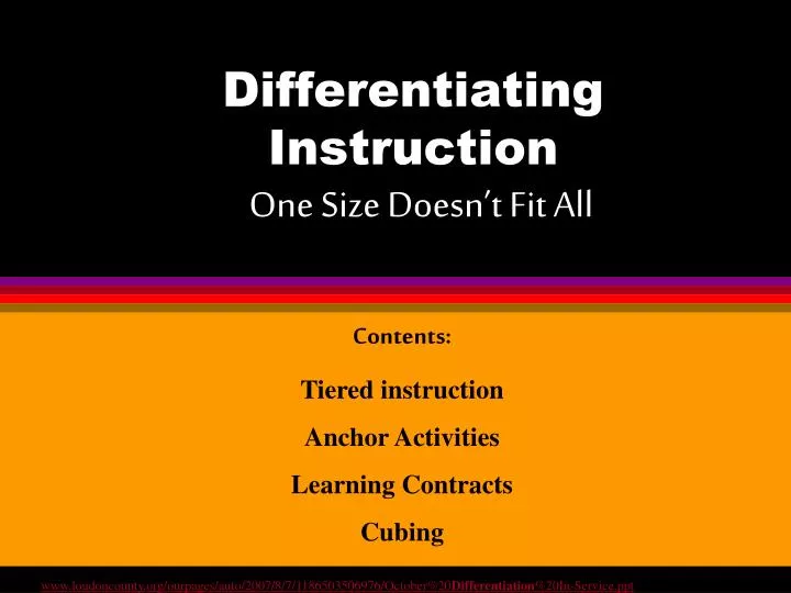 differentiating instruction one size doesn t fit all