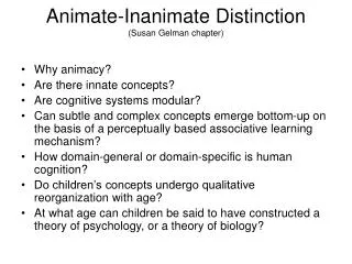 Animate-Inanimate Distinction (Susan Gelman chapter)