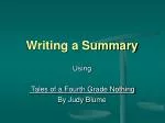Writing a Summary - slide 1