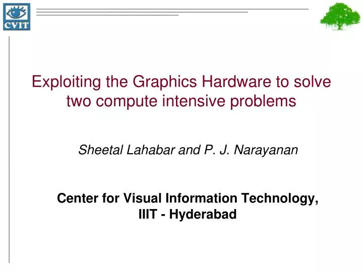 sheetal lahabar and p j narayanan center for visual information technology iiit hyderabad