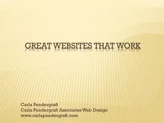 Great Websites that Work