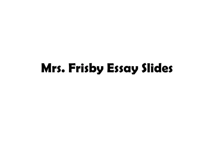 mrs frisby essay slides