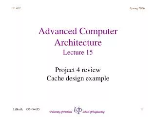 advanced computer architecture lecture 15