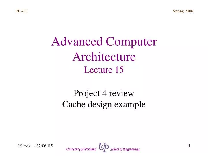 advanced computer architecture lecture 15