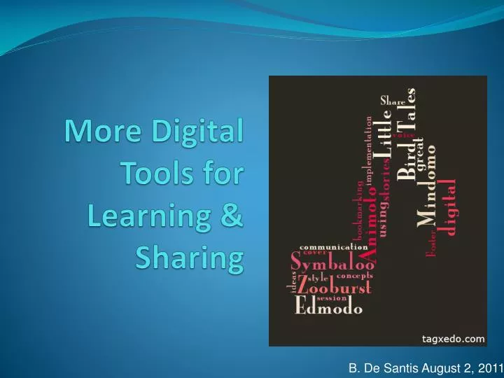 more digital tools for learning sharing