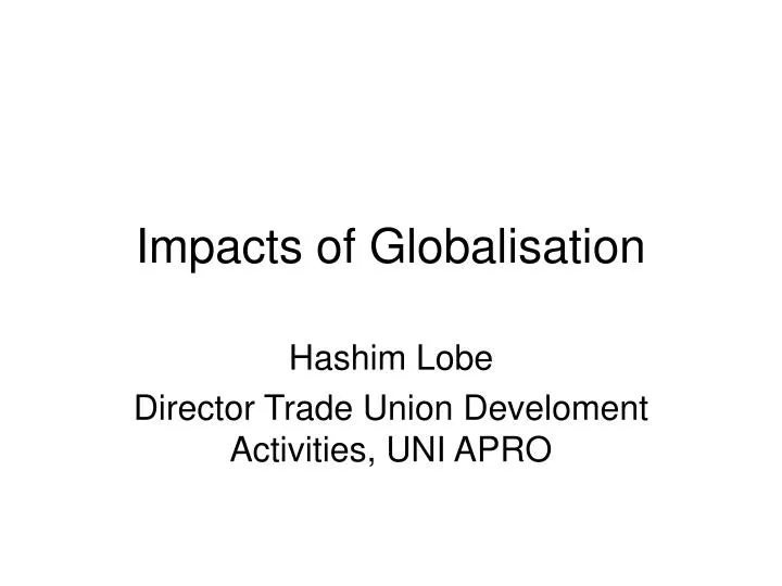 impacts of globalisation