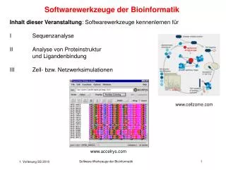 softwarewerkzeuge der bioinformatik