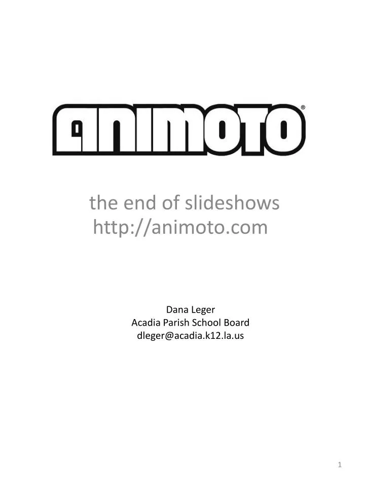 the end of slideshows