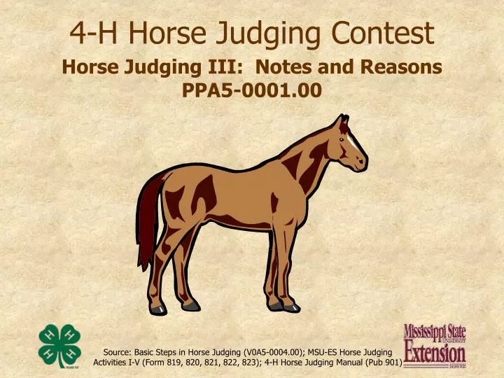 4 h horse judging contest