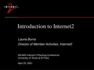 Introduction to Internet2