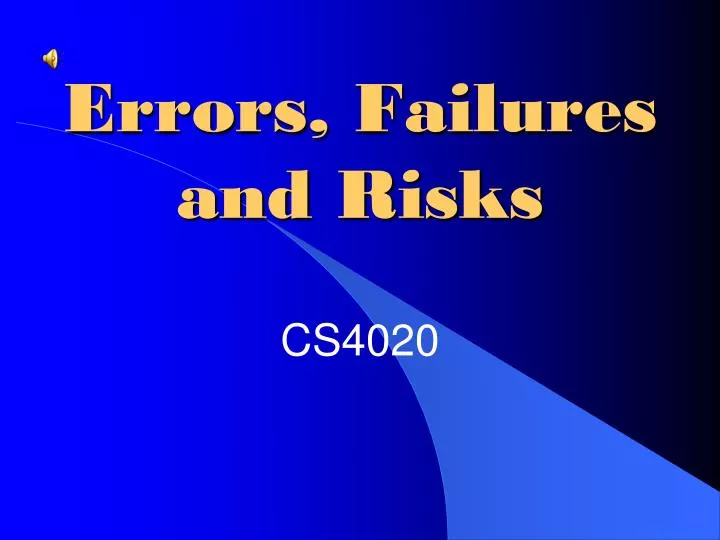 errors failures and risks