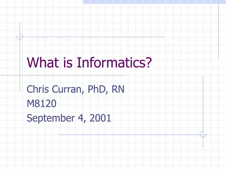 what is informatics
