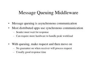 Message Queuing Middleware