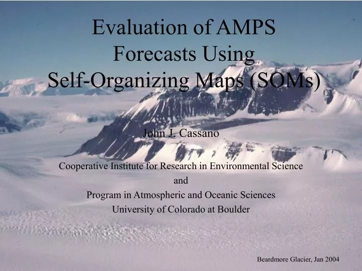 evaluation of amps forecasts using self organizing maps soms