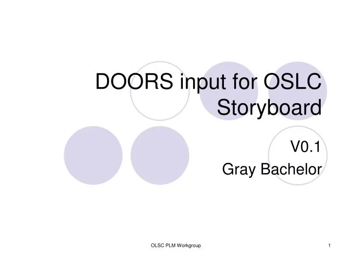 doors input for oslc storyboard