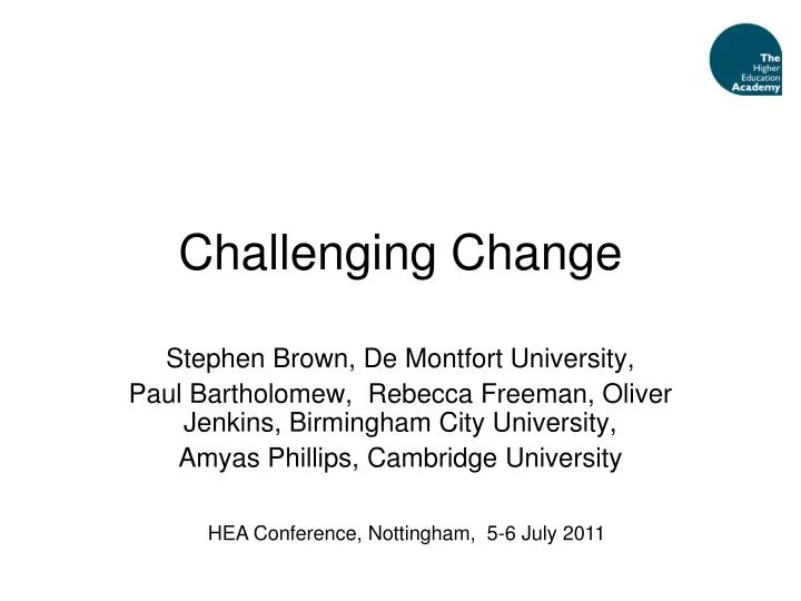 challenging change