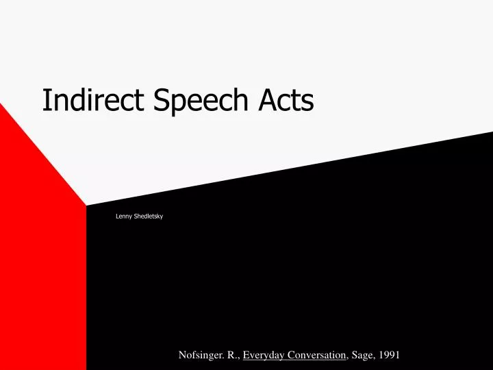 indirect speech acts