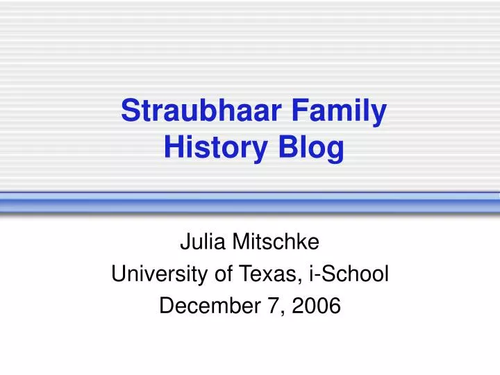 straubhaar family history blog
