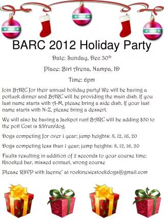 BARC 2012 Holiday Party