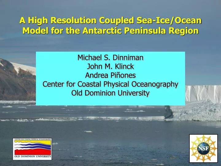 a high resolution coupled sea ice ocean model for the antarctic peninsula region