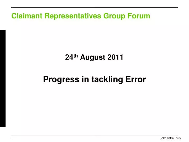 claimant representatives group forum
