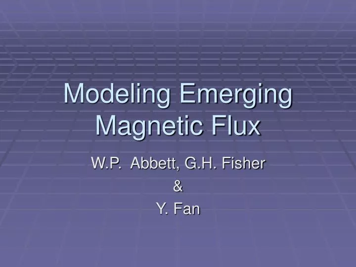 modeling emerging magnetic flux