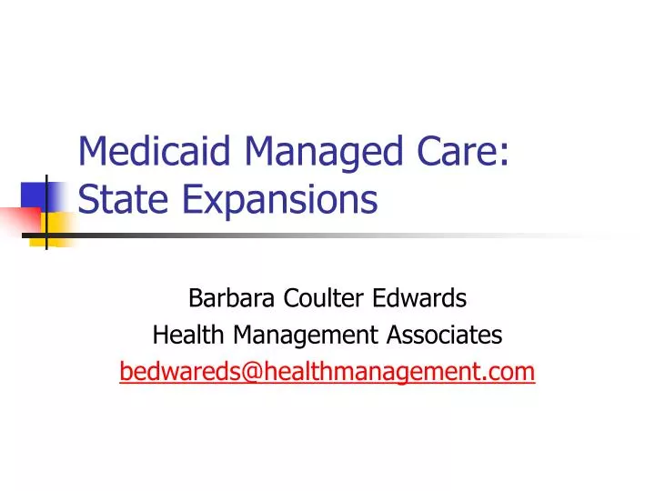 medicaid managed care state expansions
