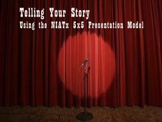 Using the NIATx 5x5 Presentation Model