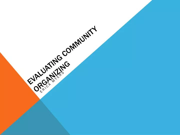 evaluating community organizing