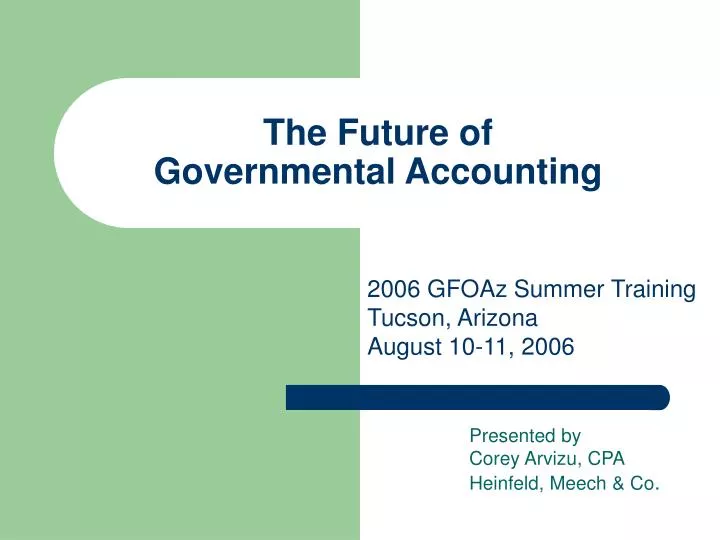 the future of governmental accounting