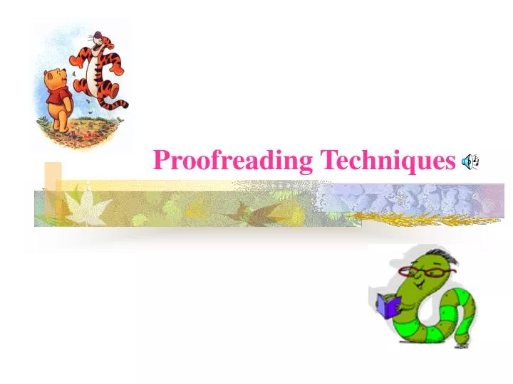proofreading techniques