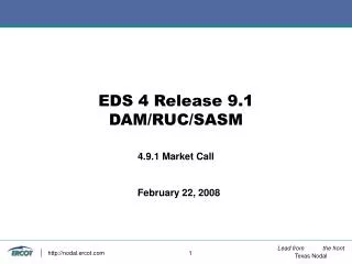 EDS 4 Release 9.1 DAM/RUC/SASM