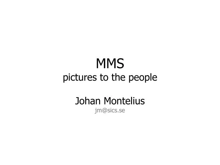 mms pictures to the people