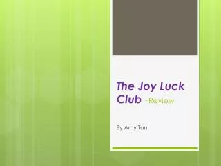 The Joy Luck Club - Review