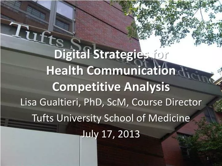 digital strategies for health communication competitive analysis