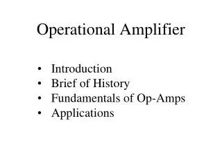 operational amplifier