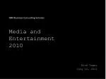 Media and Entertainment 2010 - slide 1