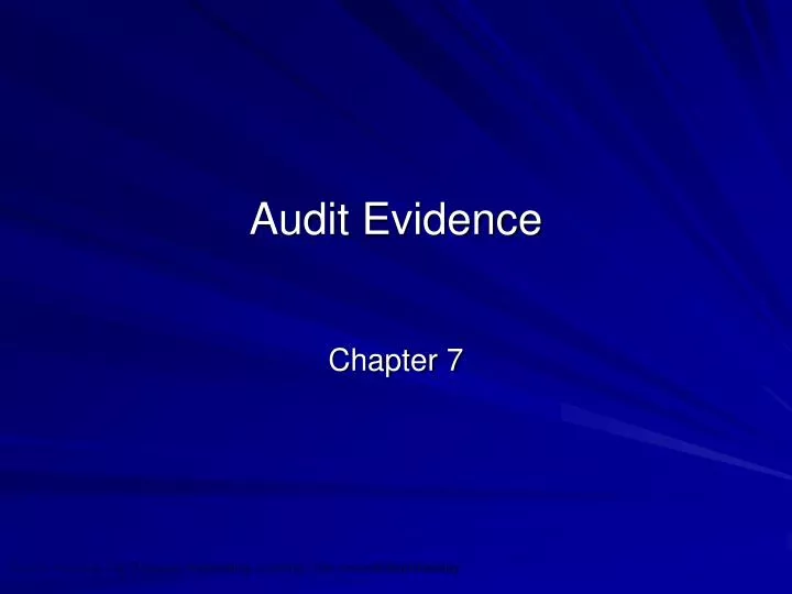 audit evidence