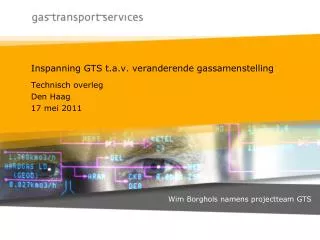 inspanning gts t a v veranderende gassamenstelling
