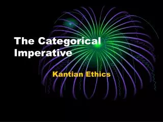 the categorical imperative