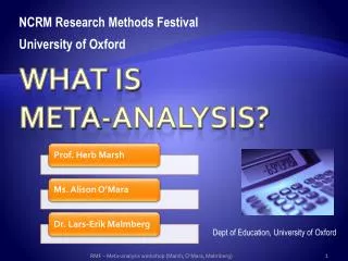 What is Meta-analysis?