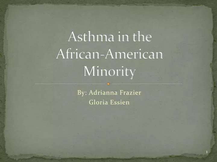 asthma in the african american minority