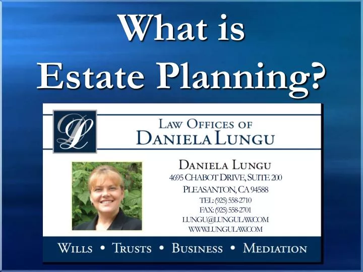 what is estate planning