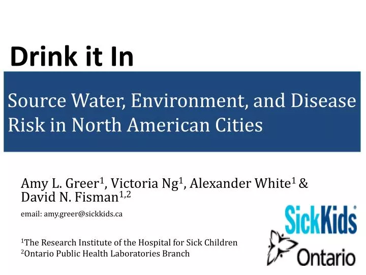 source water environment and disease risk in north american cities