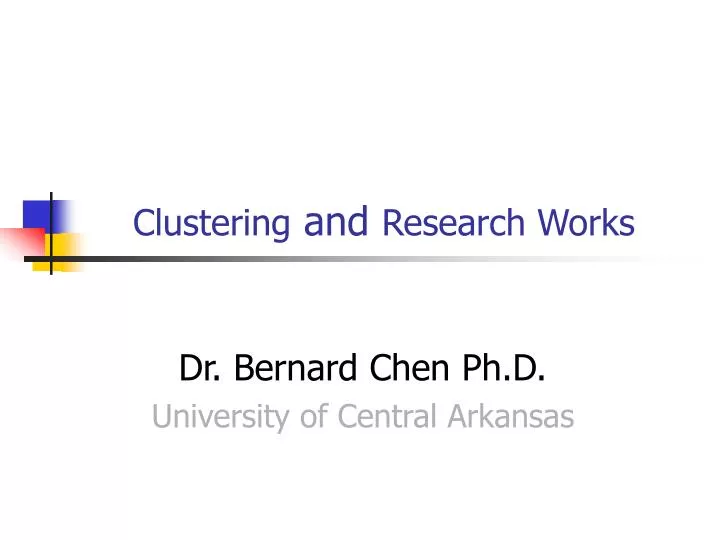 clustering and research works